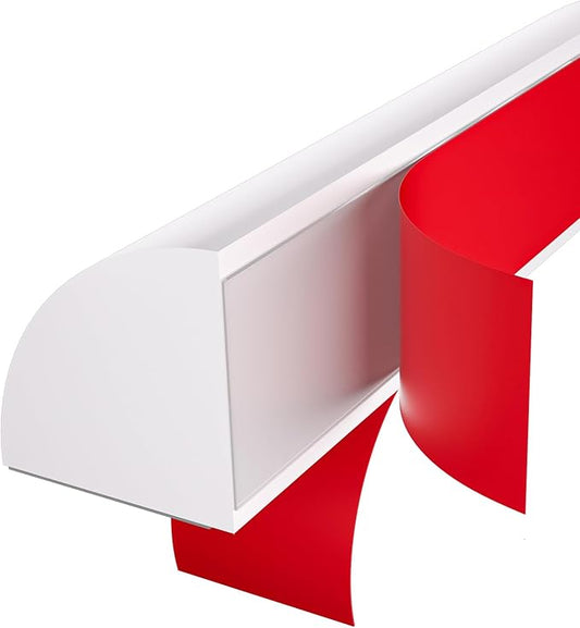 Flexible Quarter Round Molding, Mini Peel and Stick Rubber Trim Molding(White,480Inch)