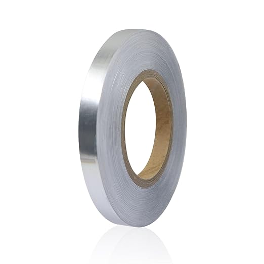 Floor Tiles Gold Foil Lines Metalized Mirror Tape, Self-Adhesive Tile Seam Sticker, Waterproof Gap Sealing Foil Decor Tape for Wall, Cabinet, Kitchen (0.39in x 164 Ft) (Silver)