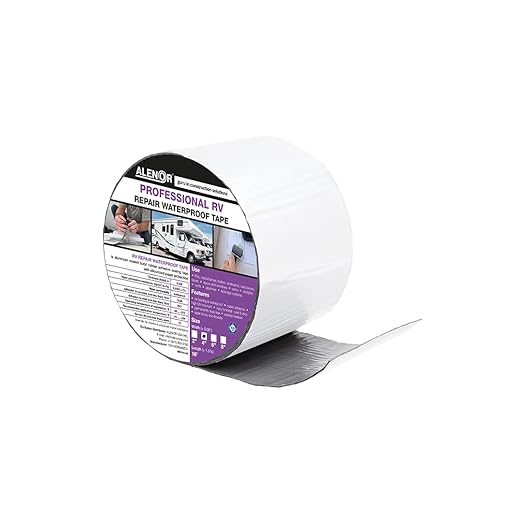 Alenor White RV Roof Butyp Tape 4" Inch x 16’ Ft RV – Pack of 1 - Repair Sealant Tape, Stop Camper Roof Leaks, UV-Resistant, Tent Repair, Weatherproof & Durable for Camper, Trailer, Boat, Trucks