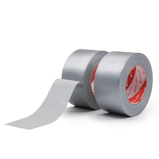 Heavy-Duty Duct Tape 2 Inch x 30 Yards (2-Pack), 10 Mil Thick, Waterproof, Strong Adhesive for Repair, No Residue, All Weather, Rubberized Fabric Tape for Indoor & Outdoor Use（Total 60YD）