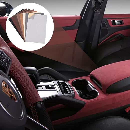 BENECREAT 8 Pcs Faux Suede Self-Adhesive Fabric Repair Patches 30x20cm Peel-and-Stick Garment Decoration for Sofa Repair, Car Seat, Handbag Jacket or DIY Decoration