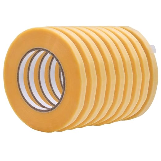 WOD Clear Produce Poly Bag Sealing Tape, 3/8 inch x 180 yds. (Pack of 10) for Packaging and Sealing of Meat, Gifts, or Ice Bags BSTC24PVC