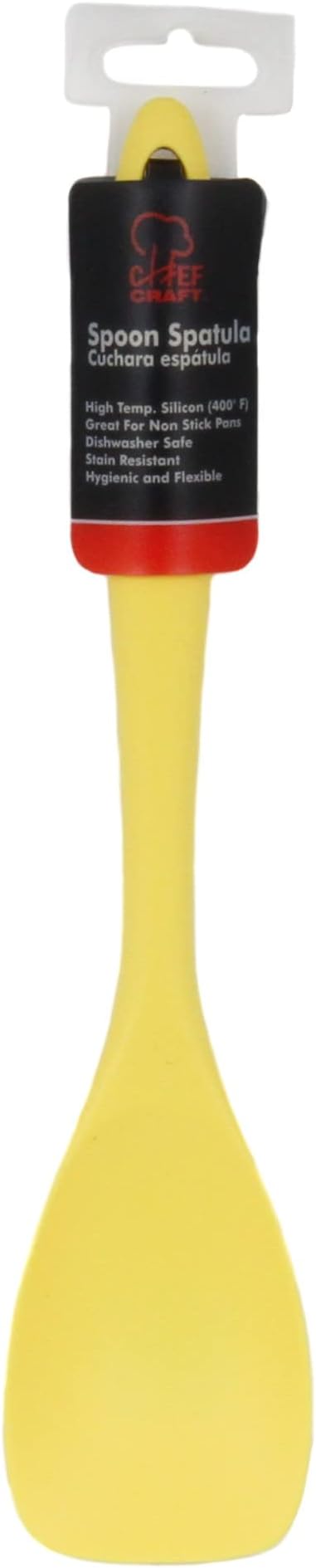 Chef Craft Premium Silicone Spoon Spatula, 11.5 inch, Yellow
