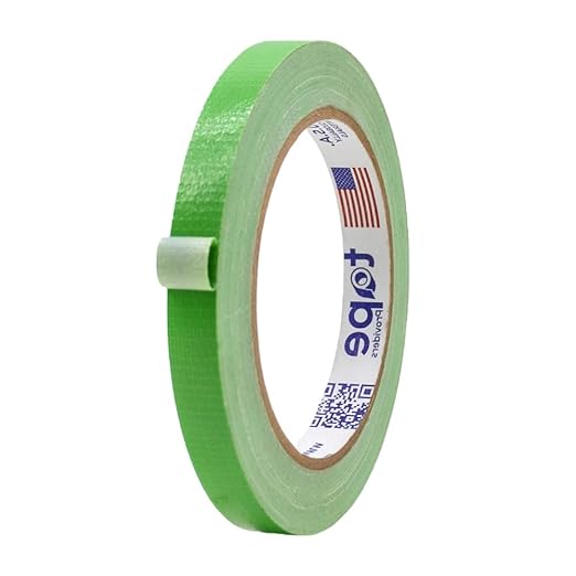 MAT Duct Tape Light Green Industrial Grade, 1/2 inch x 60 ft. Waterproof, UV Resistant for Crafts, Home Improvement, Repairs, & Projects