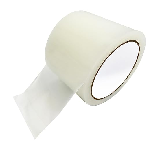 Heavy Duty Awning Repair Tape, Waterproof Strong Adhesive Patch, Instant Fix Tape for Tent, Boat Covers, Tarp, Sail, Canopy, Canvas, Tarpaulin, 3.15IN X 65FT, Clear