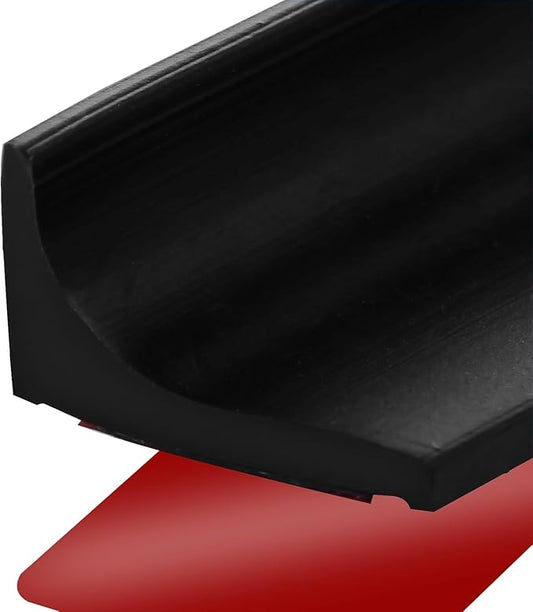 78 Inch Shower Threshold Water Dam, Silicone Barrier Shower Door Bottom Seal Strip, Self Adhesive Waterproof Barrier, for Kitchen Countertop Sink, Cooktop, Bathroom (Black)