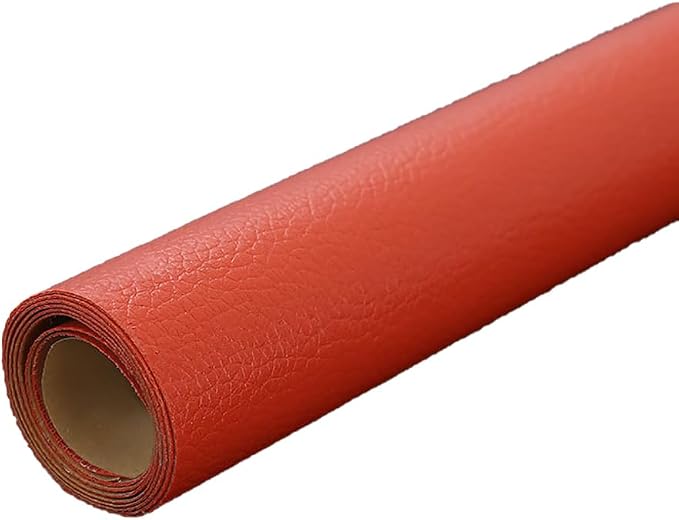 Orange Leather Repair Patch, 53.9 x 13.7 Inch Self Adhesive Leather Repair Tape, Large Vinyl Leather Repair Kit for Furniture, Car Seats, Sofats, Couch, Office Chair