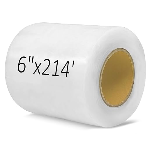 Greenhouse Repair Tape, 6 mil 6" x 214' Greenhouse Tape, Heavy Duty UV Resistant Clear Greenhouse Sheeting Coverings Film Tape for Seaming and Sealing (6" x 214')