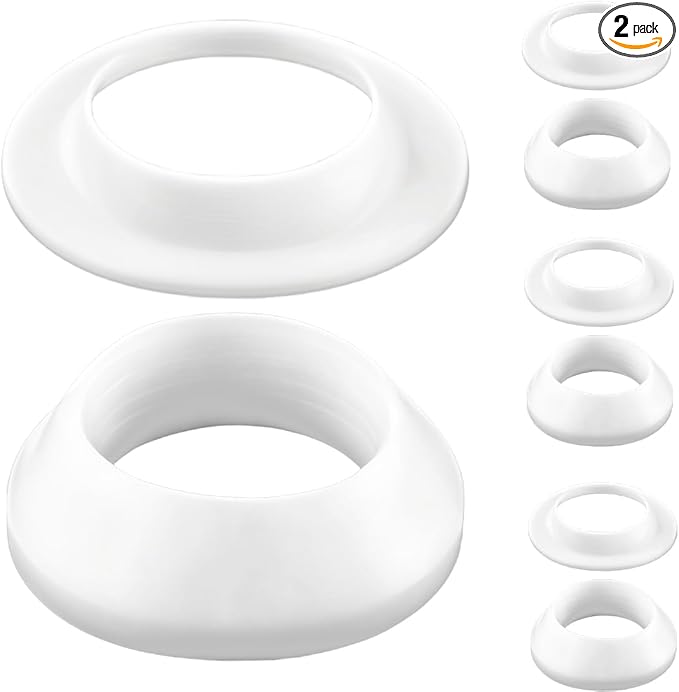 Drainage Seal,Universal Basin Drain Gasket Replacement Parts,Thickened Silicone Sealing Ring for Bathroom Sink Drain Stopper，Includes top and Bottom washers Seals (White-4 Sets)