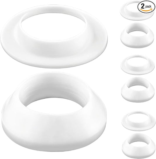 Drainage Seal,Universal Basin Drain Gasket Replacement Parts,Thickened Silicone Sealing Ring for Bathroom Sink Drain Stopper，Includes top and Bottom washers Seals (White-4 Sets)
