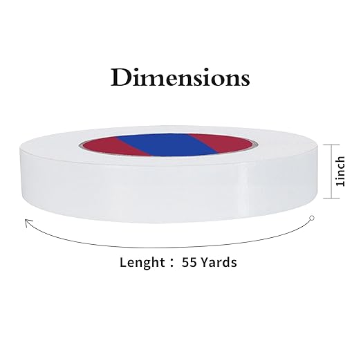 White Heavy Duty Duct Tape, 1 Inch x 55 Yards, Industrial Grade Waterproof & UV Resistant, Strong Adhesive for Indoor Outdoor Repairs, Crafts, Home Improvement, Moving Packing and DIY Projects