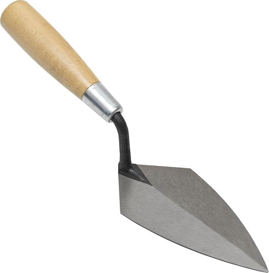 MARSHALLTOWN Pointing Trowel, 6 x 2 3/4 Inch Inch Blade, Philadelphia Pattern, Single Piece High Carbon Steel, Wooden Handle, Repair Mortar Joints, Masonry, Made in the USA, 45 6