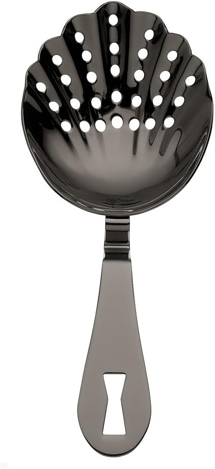 Barfly Scalloped Julep Bar Strainer, O/S, Gun Metal Black