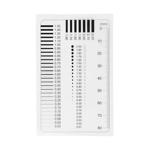 Concrete Crack Width Ruler, Clear Crack Width Gauge High-Precision Measurement Tool for Precise Inspection of Surface Defects (1 Piece)