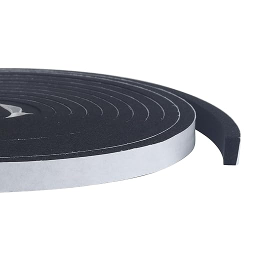High Density Foam Tape - 1/4'' x 1/8'' x 13Ft Weatherproof Adhesive Prevent Condensation Heat Resistant Flame Retardant Weather Stripping Easy to Cut & Install & Remove for Car Doors Pipes Windows