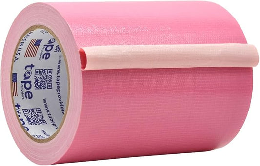 WOD DTC10 Advanced Strength Industrial Grade Pink Duct Tape, 6 inch x 60 ft. Waterproof, UV Resistant For Crafts & Home Improvement
