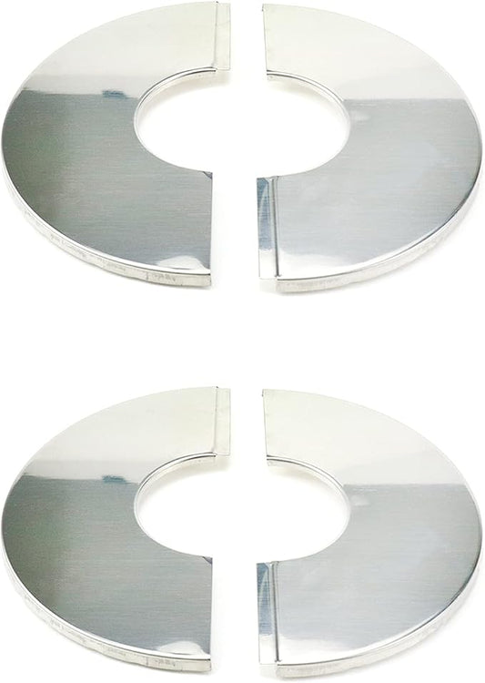 Wall Split Flange, Stainless Steel Round Escutcheon Plate for 2"/51mm Diameter Pipe, Pack of 2