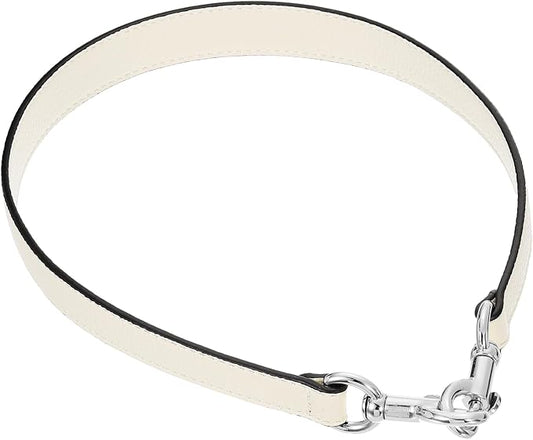 uxcell 25.59 Inch PU Leather Short Bag Strap with Clasp, Purse Handles Handbags Replacement Straps for Clutch Bag Underarm Bags, Beige, Silver Buckle