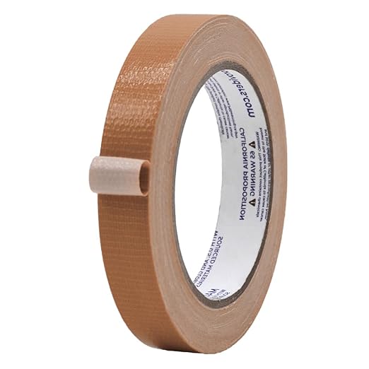 MAT Duct Tape Tan (Beige) Industrial Grade, 3/4 inch x 60 ft. Waterproof, UV Resistant for Crafts, Home Improvement, Repairs, & Projects