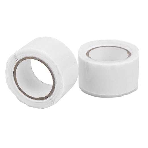 Self Fusing Silicone Tape, Waterproof Insulation Adhesive Tape, 2 Rolls 1.5m x 2.5cm - Heat, Easy Tear, Durable Pipe and Hose Repair Solution (White)