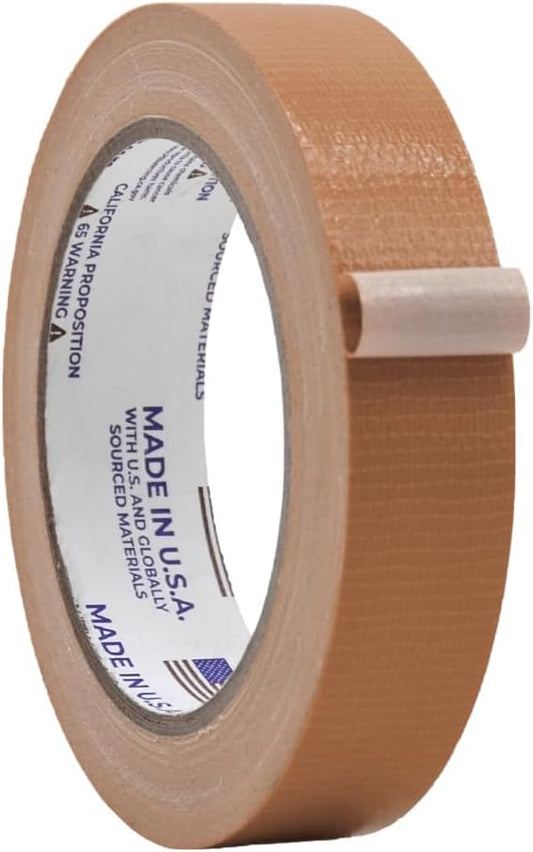 WOD DTC10 Advanced Strength Industrial Grade Tan (Beige) Duct Tape, 1 inch x 60 ft. Waterproof, UV Resistant For Crafts & Home Improvement