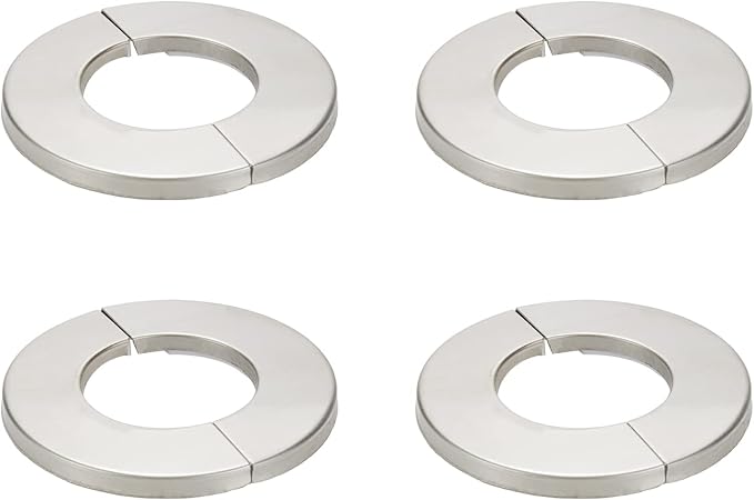 Wall Split Flange, Stainless Steel Round Escutcheon Plate for 1.33"/34mm Diameter Pipe, Pack of 4