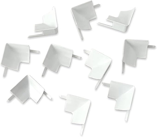 InstaTrim Inside Corners - 10 White 1/2" Wide Trim Inside Corner Pieces - Trim for Inside Corners - Paintable