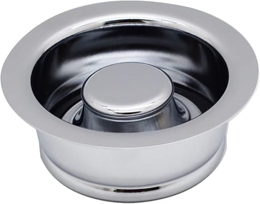 Westbrass D2089-26 4-1/4" Kitchen Sink Waste Disposal Drain Flange and Stopper, Polished Chrome