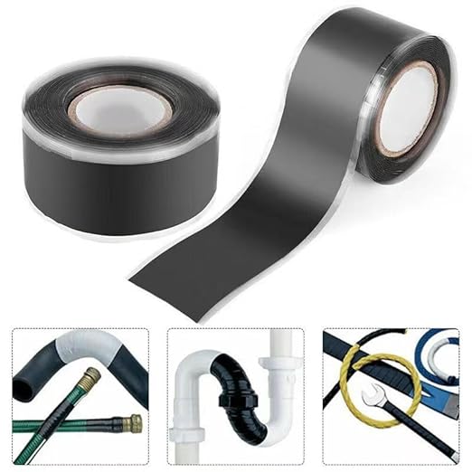 Self-Fusing Silicone Tape Insulation Tape for Leaks Silicone Tape,Plumbing Electrical Hose Repair Tape,for Wraping Electrical Wires,Tool Fixation,Dumbbells,More DIY Repairs 1inx10'x 20mil