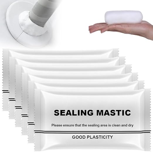New Type Waterproof Sealant Mastic, 2025 Waterproof Repair Sealing Clay, Quick Mending Mud for Drain Connection, Air Conditioning Hole, Wall Gaps Filler (6pcs, 30g)