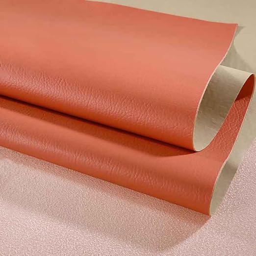 Leather Repair Patch Tape Kit, Self Adhesive Leather Repair for Furniture, Couch, Sofa, Car Seats,Office Chair,Vinyl Repair Kit (Orange,19x19 inches)