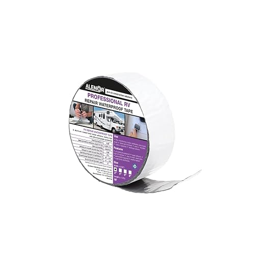 Alenor White RV Roof Butyl Tape 2" Inch x 16’ Ft – Pack of 1 - RV Repair Sealant Tape, Stop Camper Roof Leaks, UV-Resistant, Tent Repair, Weatherproof & Durable for Camper, Trailer, Boat, Trucks