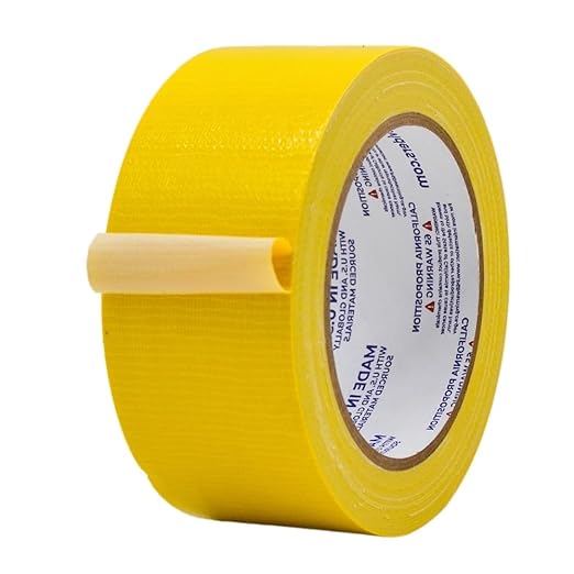 MAT Duct Tape Yellow Industrial Grade, 2 inch x 60 ft. Waterproof, UV Resistant for Crafts, Home Improvement, Repairs, & Projects