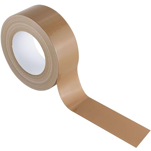 GTSE Brown Duct Tape, 2 Inches x 55 Yards (164 ft), Heavy Duty, Waterproof Repair Tape for Indoor or Outdoor Use, 1 Roll