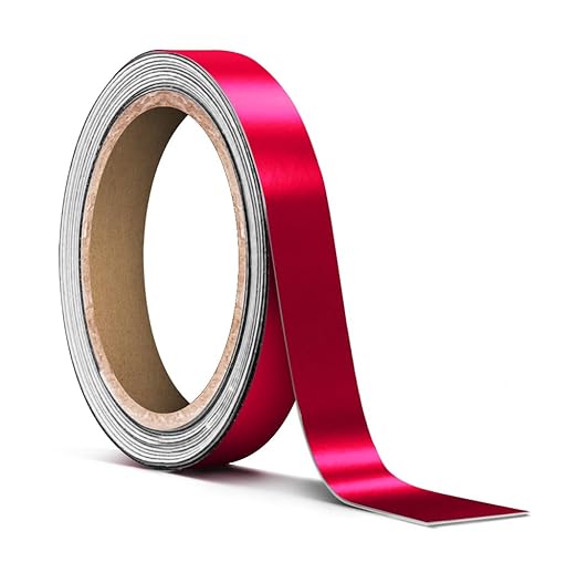 VViViD Satin Pink Magenta Metallic Chrome Pinstripe Vinyl Tape Roll (¼” x 25ft)