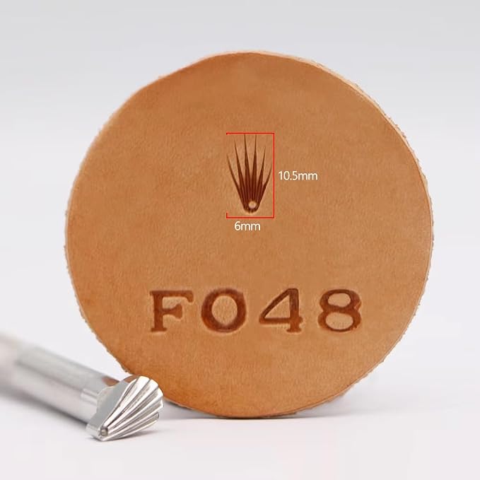 Leather Stamp Tools Stamping Working leathercraft Carving Leather Craft Working Generic Geometrics Seashell Filler (F048)