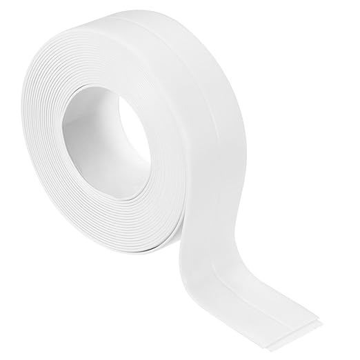 PATIKIL Caulk Tape 0.9" x 10.5 Ft, Self Adhesive Sealing Tape Waterproof Toilet Tub Caulk Sealant Strip Sealing Trim for Kitchen Bathroom Toilet Bathtub Sink Countertop, White