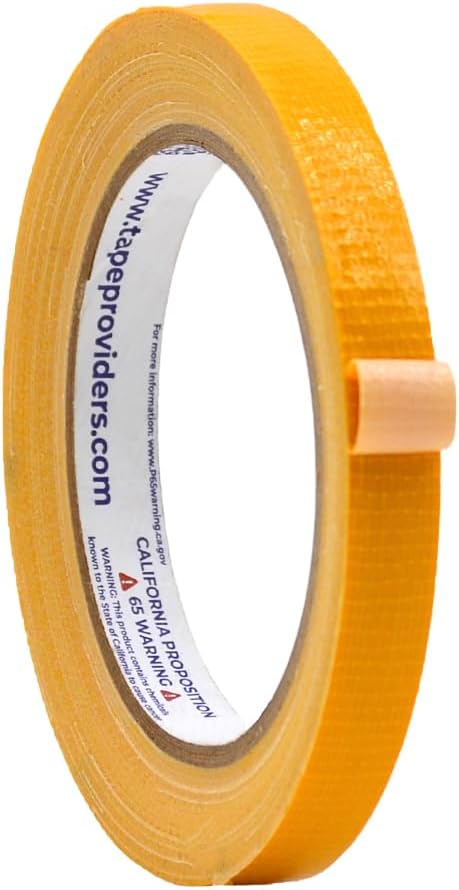 WOD DTC10 Advanced Strength Industrial Grade Schoolbus Yellow Duct Tape, 1/2 inch x 60 ft. Waterproof, UV Resistant For Crafts & Home Improvement