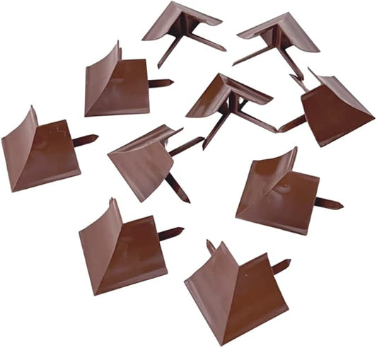 InstaTrim Outside Corners - 10 Dark Brown 3/4" Wide Caulk Strip Outside Corner Pieces - Trim for Outside Corners - Paintable