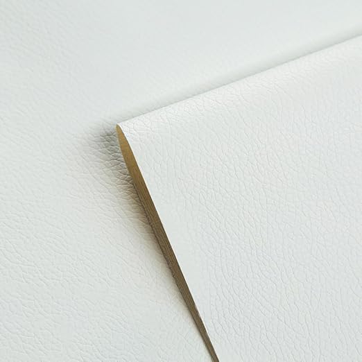 Self Adhesive Leather Repair Patch White Faux Leather Fabric 19.7 x 54 Inch Leather Repair Tape Kit for Upholstery, Furniture, Couch, Sofa, Car Seats, Chairs