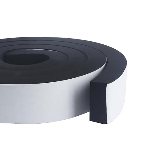 High Density Foam Tape - 2'' x 1'' x 13Ft Weatherproof Adhesive Prevent Condensation Heat Resistant Flame Retardant Weather Stripping Easy to Cut & Install & Remove for Car Doors Pipes Windows