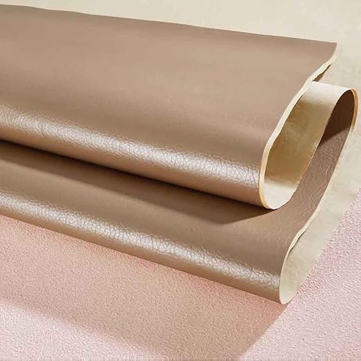Leather Repair Patch Tape Kit, Self Adhesive Leather Repair for Furniture, Couch, Sofa, Car Seats,Office Chair,Vinyl Repair Kit (Light Gold,19x19 inches)