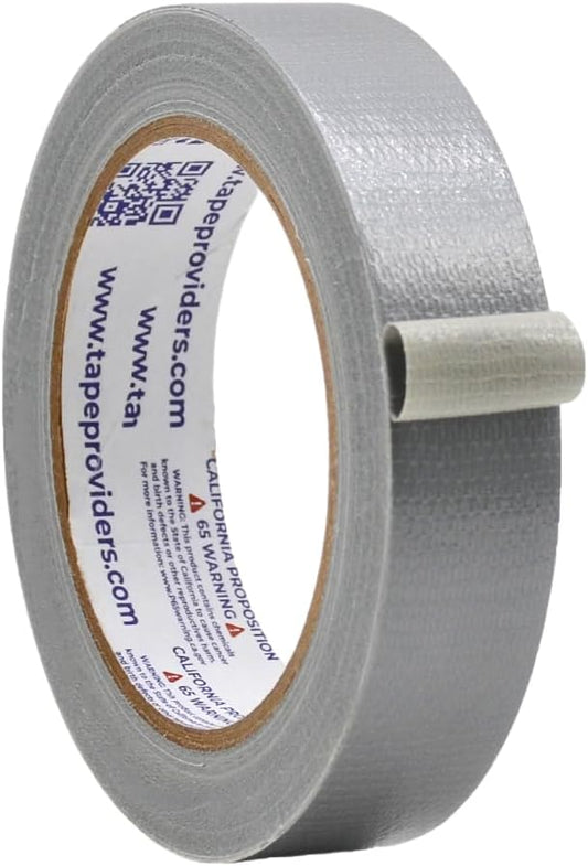 WOD DTC10 Advanced Strength Industrial Grade Silver (Gray) Duct Tape, 1 inch x 60 ft. Waterproof, UV Resistant For Crafts & Home Improvement