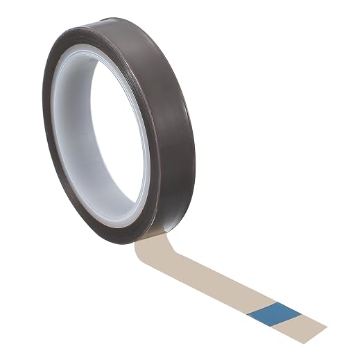 PATIKIL 0.4" x 33ft Heat Resistant Tape, High Temperature Tape PTFE Adhesive High Heat Tape Waterproof Smooth Surface for Vacuum Sealer Machine Insulation Protection, 0.06mm Thick, 1PCS