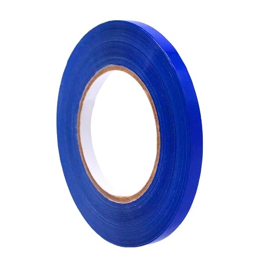 WOD Dark Blue Produce Poly Bag Sealing Tape, 1/2 inch x 180 yds. for Packaging and Sealing of Meat, Gifts, or Ice Bags BSTC24PVC