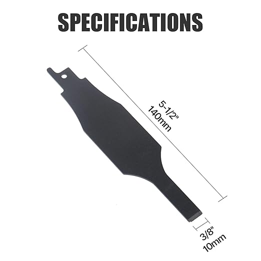2pcs 2/5 inch (10mm) HCS reciprocating Saw Blade Saber Shovel Length Cleaning Tool for Removing Tile Grout Glue Gaps, etc.…
