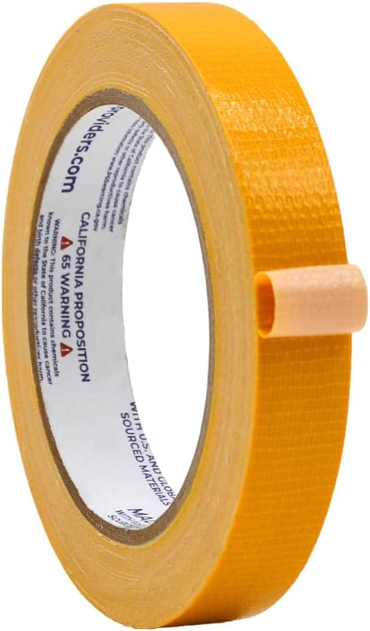 WOD DTC10 Advanced Strength Industrial Grade Schoolbus Yellow Duct Tape, 3/4 inch x 60 ft. Waterproof, UV Resistant For Crafts & Home Improvement