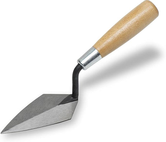 MARSHALLTOWN Pointing Trowel, 5 x 2 1/2 Inch Inch Blade, Philadelphia Pattern, Single Piece High Carbon Steel, Wooden Handle, Repair Mortar Joints, Masonry, Made in the USA, 45 5