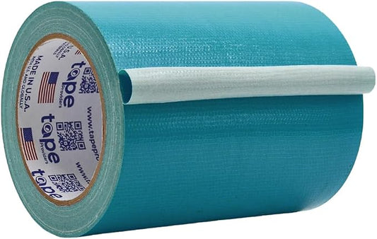 WOD DTC10 Advanced Strength Industrial Grade Teal Blue Duct Tape, 6 inch x 60 ft. Waterproof, UV Resistant For Crafts & Home Improvement