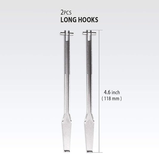 FIRSTINFO F3281A 2 Pieces 118mm (4.6 Inch) Long Hooks for Our Crank Camshaft Seal Remover Installer Kit